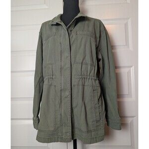 Old Navy Size L Scout Utility Jacket Field Canvas Army Green Pockets Gorpcore